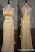 Elegant Light Yellow Halter Sheath Long Prom Dress to Impress ,WGP1699