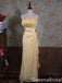 Elegant Light Yellow Halter Sheath Long Prom Dress to Impress ,WGP1699