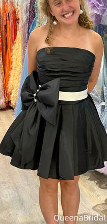 Elegant Strapless A-line Short Mini Homecoming Dress,QB1156