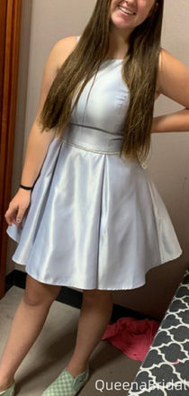 Casual Halter A-line Short Mini Homecoming Dress,QB1157