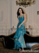 Stylish Blue Spaghetti Straps Mermaid Long Prom Dress to Impress ,WGP1704