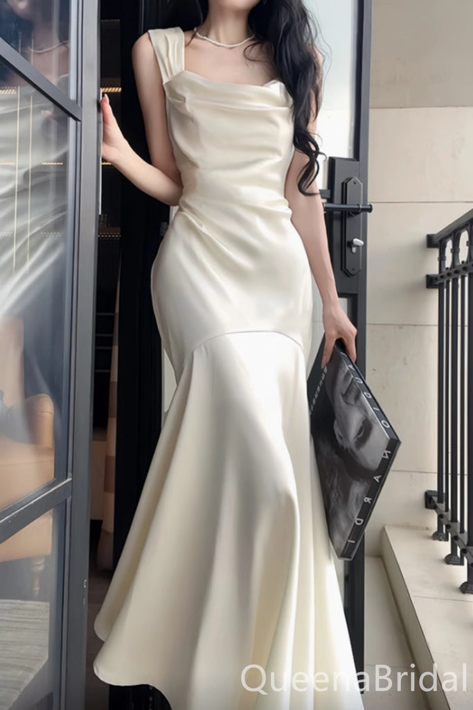 Elegant Ivory Sheath Long Prom Dress to Impress ,WGP1705