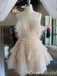 Elegant Off-the-shoulder White Layer A-line Graduation Party Homecoming Dresses ,QB0691