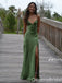 Spaghetti Straps Sheath Side Slit V Neck Party Dress Long Prom Dresses to Impress ,WGP1476