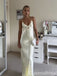 Elegant Ivory Sheath Satin Long Prom Dress to Impress ,WGP1711