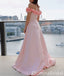 Gorgeous Blushing Pink Floral A-line Party Dress Long Prom Dresses to Impress ,WGP1651