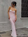 Sexy Light Pink Spaghetti Straps Mermaid Long Prom Dress to Impress,WGP1718