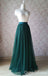 Gorgeous Lace Green A-line V Neck Long Party Dress Prom Dresses,WGP1739