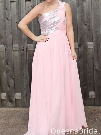 Elegant One-shoulder A-line Long Formal Gown to Impress,WGP2260