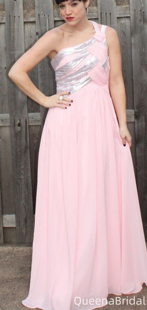 Elegant One-shoulder A-line Long Formal Gown to Impress,WGP2260