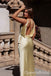 Yellow Halter Sheath Open Back Evening Gown Maxi Long Evening Party Prom Dresses,WGP1080