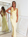 Yellow Halter Sheath Open Back Evening Gown Maxi Long Evening Party Prom Dresses,WGP1080