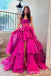 Elegant Strapless A-line Long Party Dress Long Prom Dresses to Impress with Slit ,WGP1404