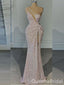 Sexy Sparkle Light Pink Mermaid Prom Dresses to Impress ,WGP1321