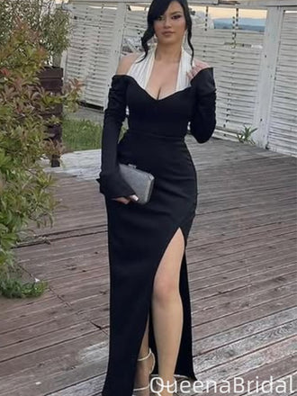 Formal Halter Long Sleeves Sheath Long Formal Gown to Impress,WGP1999