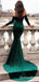 Sexy Sweetheart Emerald Green Mermaid Evening Gown Maxi Long Formal Dresses Prom Dresses with Trailing,WGP946