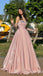 Stunning Shiny Pink Strapless Beaded Pleats A-line Party Dress Long Prom Dresses to Impress ,WGP1607