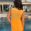 Elegant Yellow V Neck Satin Simple Cheap Short Homecoming Dresses, QB0477