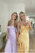 Elegant Spaghetti Straps Sheath Long Party Dress Long Prom Dresses to Impress with Slit ,WGP1405