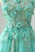 Green Spaghetti Straps Square Neck Lace Up Back A-line Graduation Party Short Homecoming Dresses Formal Evening Party Dresses, QB0829