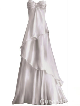 Elegant Strapless Sweetheart A-line Party Dress Long Prom Dresses to Impress ,WGP1658