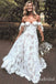 White Mermaid Off Shoulder Sweetheart Lace Appliques Strapless Long Wedding Dresses ,WGP227