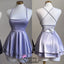 Sexy Lilac Spaghetti Straps A-line Graduation Party Short Homecoming Dress Formal Evening Party Dress , QB0852