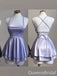 Sexy Lilac Spaghetti Straps A-line Graduation Party Short Homecoming Dress Formal Evening Party Dress , QB0852