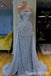 Sparkle Blue Sheath Evening Gown Long Evening Party Prom Dresses, WGP1276