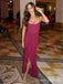 Sexy Burgundy Ruffled High-Low Tulle Evening Dress, WGP2281