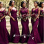 Mismached Sexy Purple Soft Satin Mermaid Long Cheap Bridesmaid Dresses, BDS0162