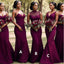 Mismached Sexy Purple Soft Satin Mermaid Long Cheap Bridesmaid Dresses, BDS0162