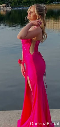 Sexy Spaghetti Strap V-neck Mermaid Long Formal Gown to Impress,WGP2041