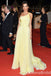 Light Yellow Off Shoulder A-line Evening Gown Maxi Long Evening Party Prom Dresses ,WGP1153