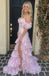 Popular Pink Mermaid Off-shoulder Long Formal Gown to Impress,WGP1808