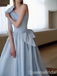 Stylish Light Blue One Shoulder A-line Party Dress Long Prom Dresses to Impress ,WGP1502