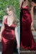 Sexy V Neck Spaghetti Straps Mermaid Party Dress Long Prom Dresses to Impress ,WGP1673