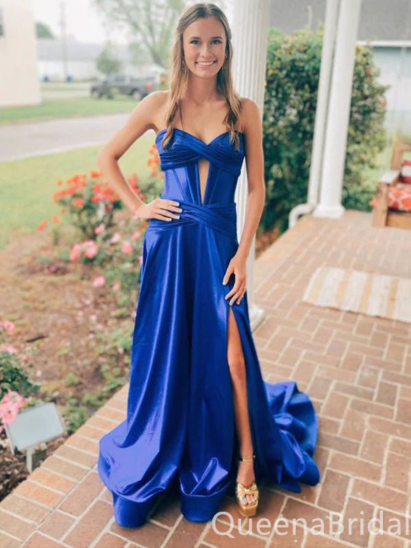 Gorgeous Strapless Sweetheart A-line Party Dress Long Prom Dresses to Impress ,WGP1674