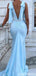 Elegant V-neck Notched Mermaid Long Formal Gown to Impress,WGP2026