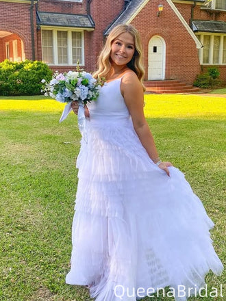 Elegant V-neck Spaghetti Strap A-line Long Formal Gown to Impress,WGP2001