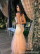 Light Pink V Neck Mermaid Beaded Evening Gown Long Evening Party Prom Dresses ,WGP1284