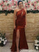 Elegant One-shoulder Mermaid Long Prom Dress Ideas, Evening Party Dresses,WGP2074