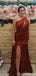 Elegant One-shoulder Mermaid Long Prom Dress Ideas, Evening Party Dresses,WGP2074
