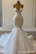 Ivory Lace Appliques Sweetheart Ruffles Mermaid Strapless Evening Gown Long Evening Party Prom Dresses ,WGP1285