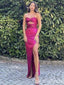 Fashion Strapless Mermaid Side Slit Party Dress Long Prom Dresses to Impress ,WGP1575