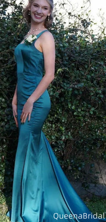 Casual Spaghetti Strap Mermaid Long Prom Dress Ideas, Evening Party Dresses,WGP2076