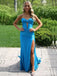 Elegant Strapless Sweetheart Mermaid Side Slit Party Dress Long Prom Dresses to Impress ,WGP1679