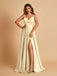 Stylish Mismatched Champagne Long Bridesmaid Dresses,BDS0226