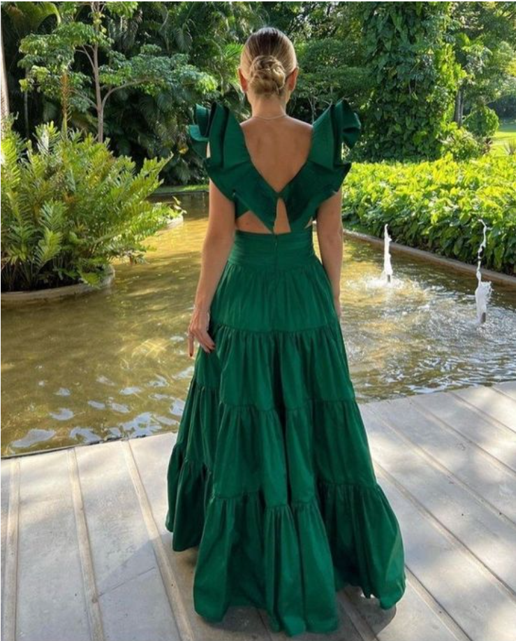 Fashion Sweetheart Green A-line Party Dress Long Prom Dresses to Impress ,WGP1579