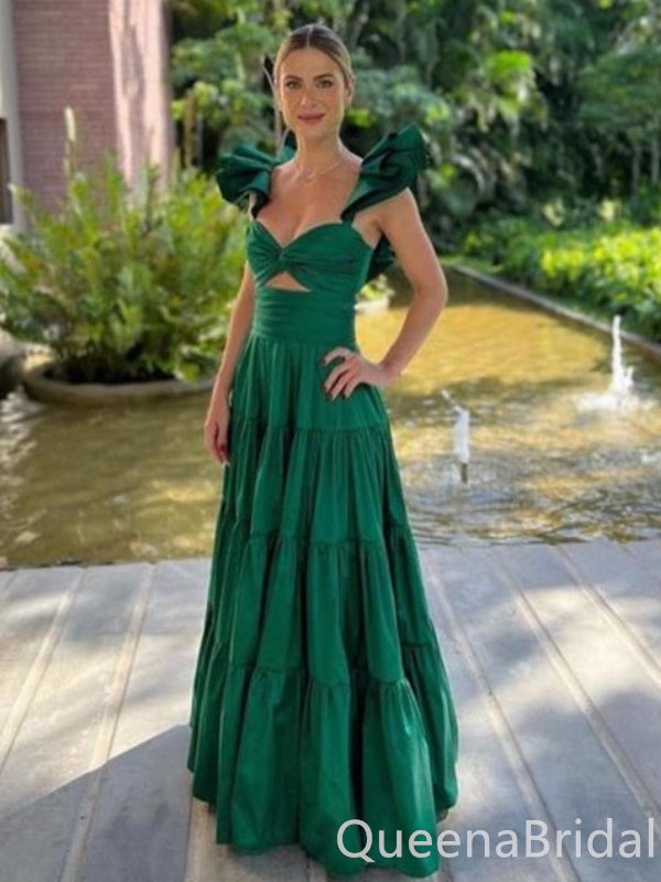 Fashion Sweetheart Green A-line Party Dress Long Prom Dresses to Impress ,WGP1579